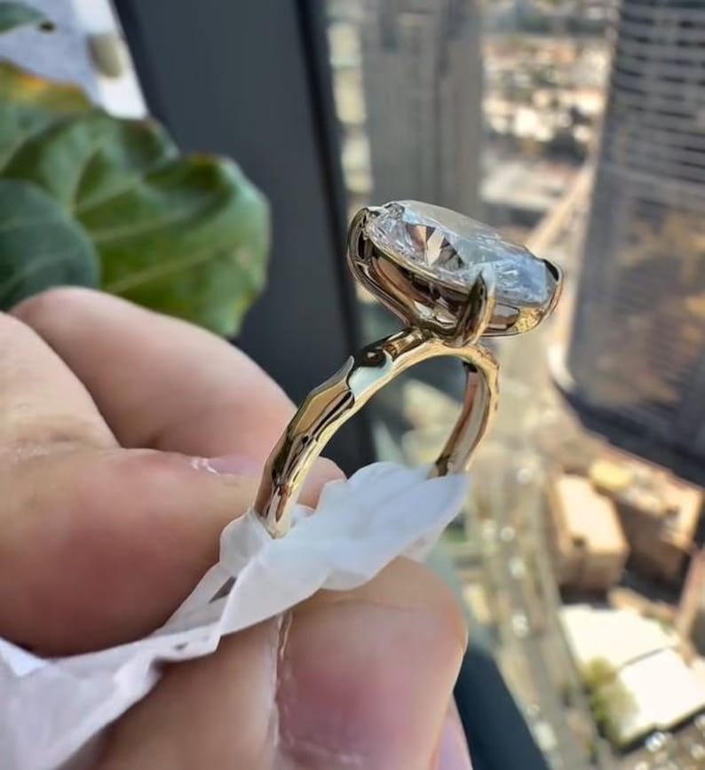 IGI Certified Oval Lab Grown Diamond Engagement Ring In Gold Or Platinum
