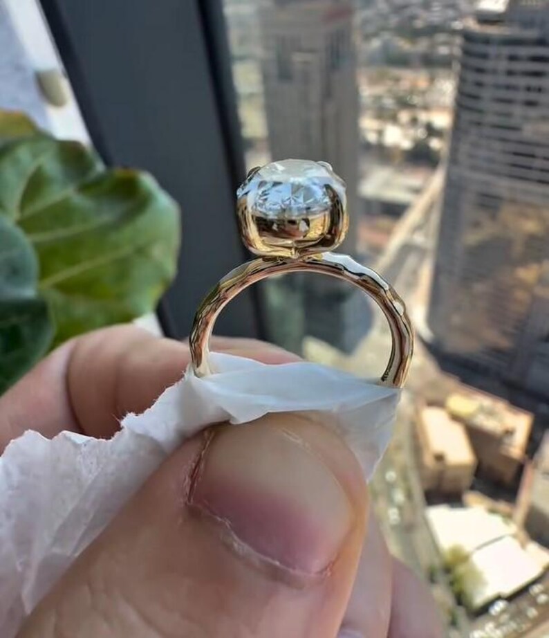 IGI Certified Oval Lab Grown Diamond Engagement Ring In Gold Or Platinum