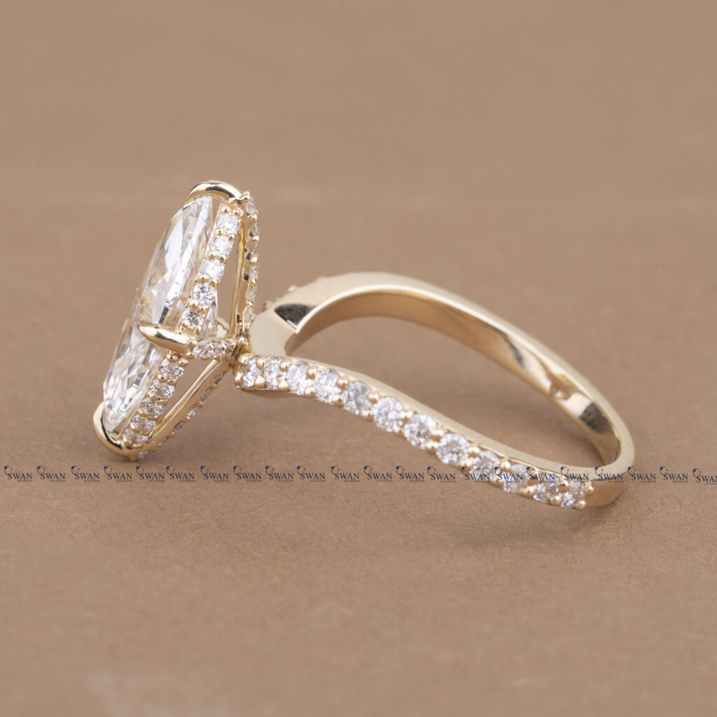 Marquise Cut IGI Certified Lab Grown Diamond Engagement Ring