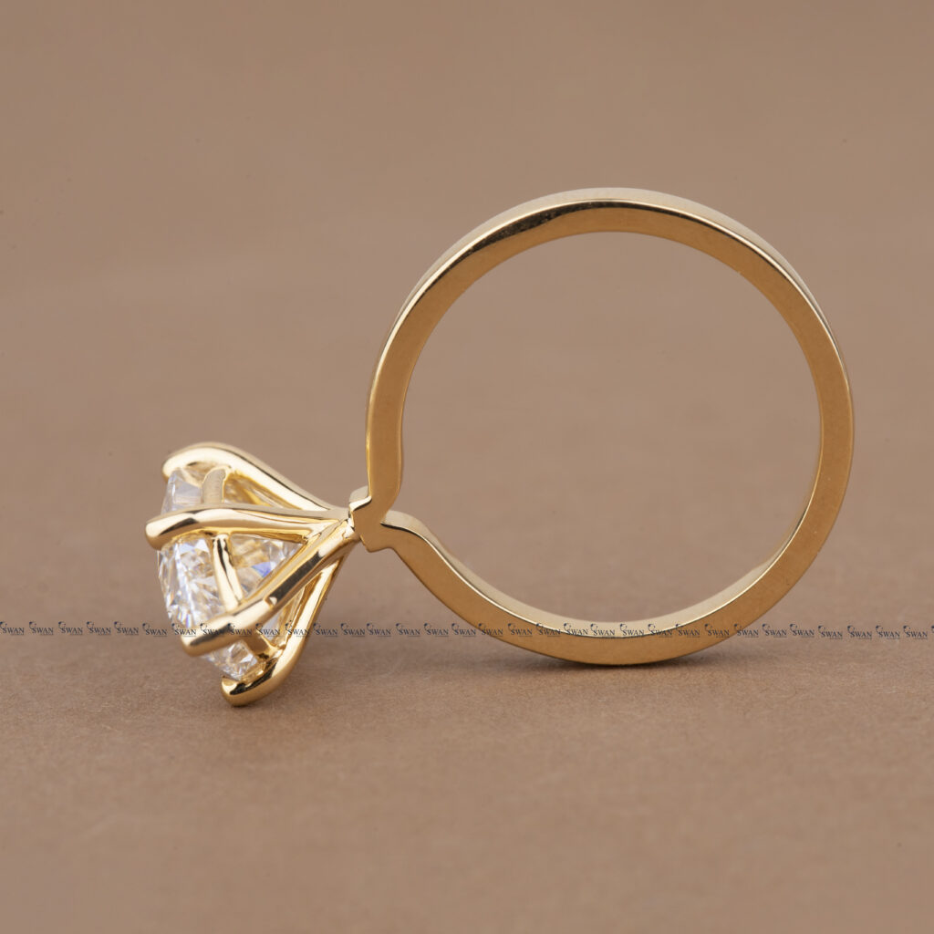 Marquise Cut Solitaire Lab Grown IGI Certified Diamond Proposal Ring In Yellow Gold
