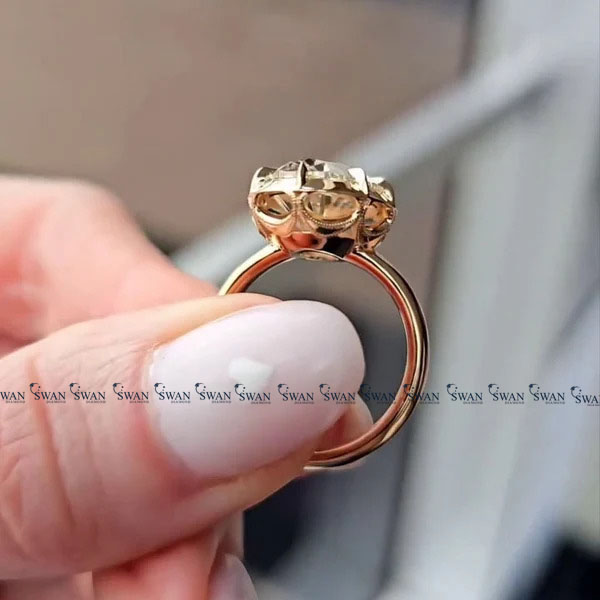 Gorgian Set Oval Cut IGI Certified Lab Grown Diamond Engagement Ring