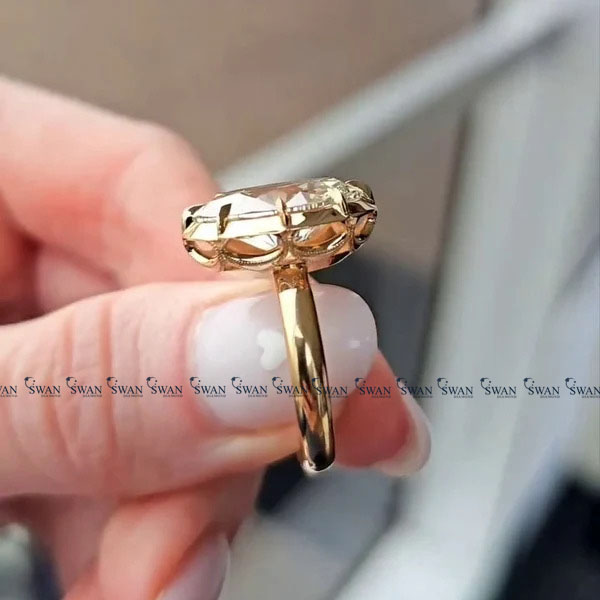 Gorgian Set Oval Cut IGI Certified Lab Grown Diamond Engagement Ring